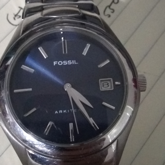 Fossil Arkitekt Date Just Blue Face FS-2906 RUNS - Picture 6 of 8